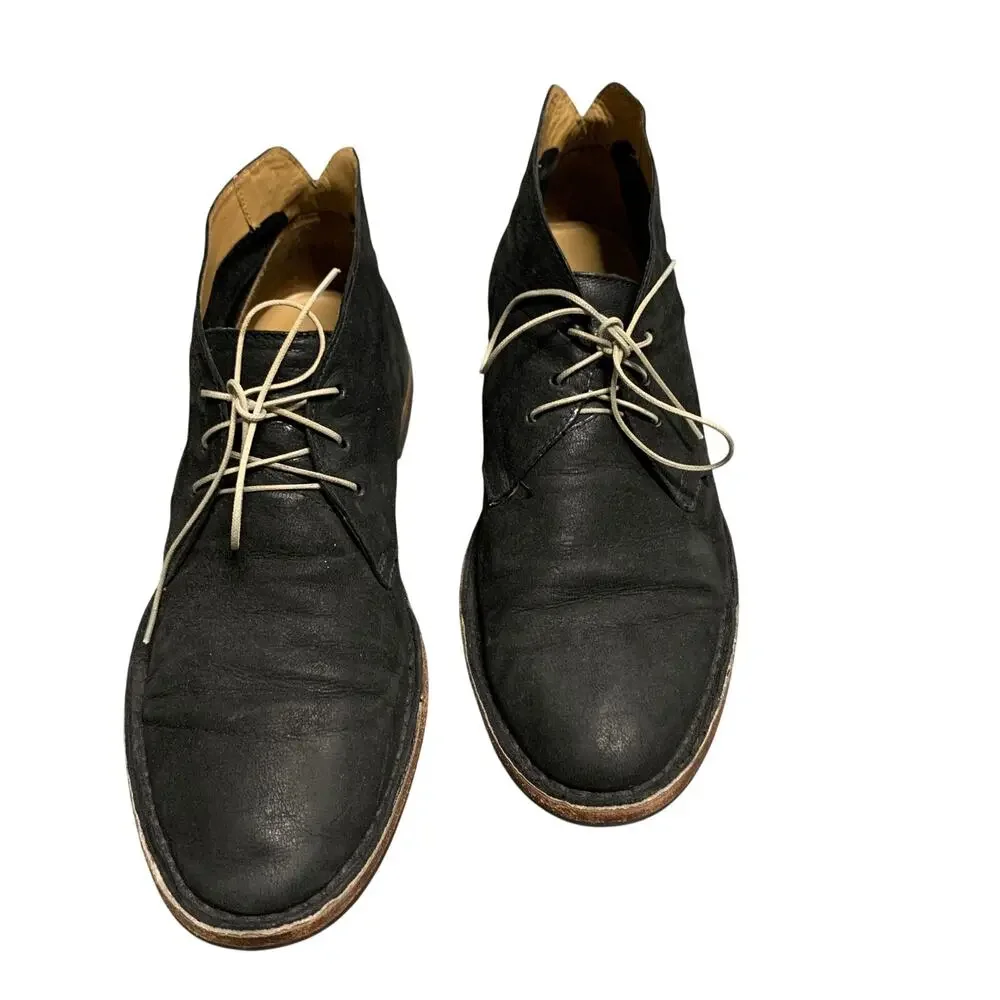 Cole Haan mens black suede leather ankle Boots sz 8 m Lace Up Ankle Boot